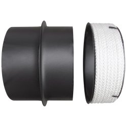 Skorstensrör/rökrör övergång D160mm-200mm används för anslutning av en vedeldad kamin/eldstad och en befintlig skorsten.