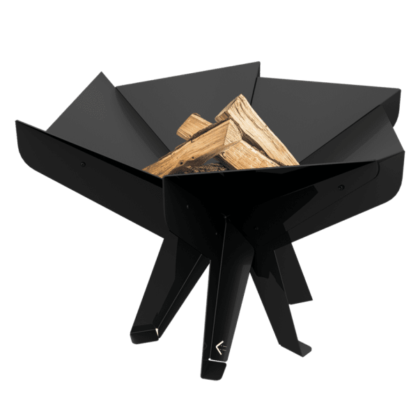 Eldstad utomhus Hex är en högkvalitativa fristående trädgårdseldstad med unik och extremt modern design