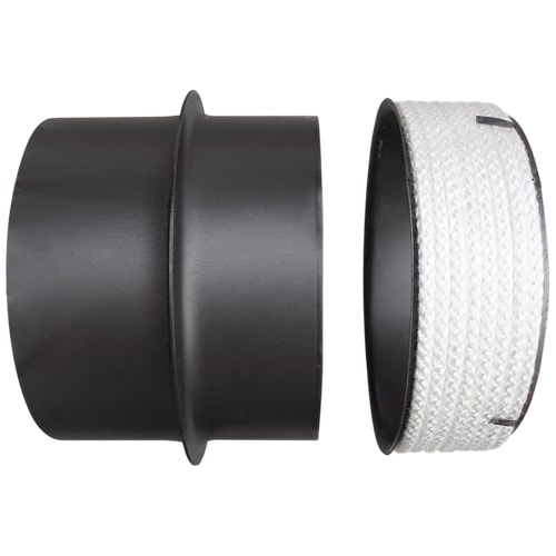 Skorstensrör/rökrör övergång D160mm-200mm används för anslutning av en vedeldad kamin/eldstad och en befintlig skorsten.