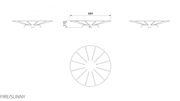 Eldstad utomhus Sunny är en högkvalitativa fristående trädgårdseldstad med unik och extremt modern design