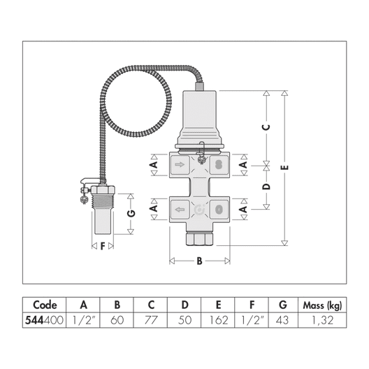 Temperaturbegränsare Caleffi 544